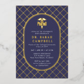 PharmD Doctor of Pharmacy Graduation Check Pattern 箔招待状 (正面)