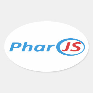 PharoJS光沢ステッカー4 楕円形シール