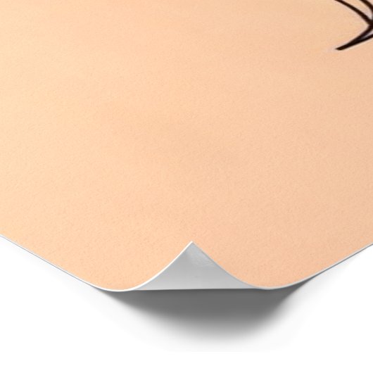 Phases – Feminine Moon Cycle Line Art ポスター (角)