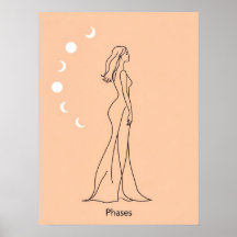 Phases – Feminine Moon Cycle Line Art