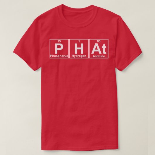 PHAt元素科学化学 Tシャツ (デザイン正面)