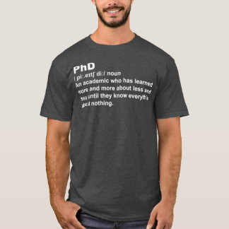 PhDおもしろいタイトル Tシャツ