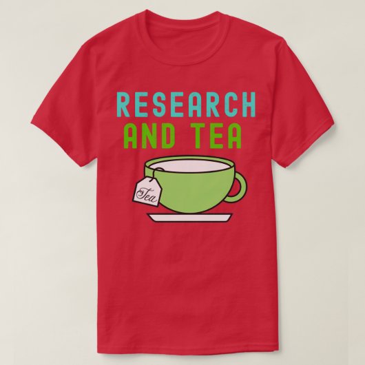 PHDおもしろいレトロテクスチャ研究と紅茶1 Tシャツ (デザイン正面)