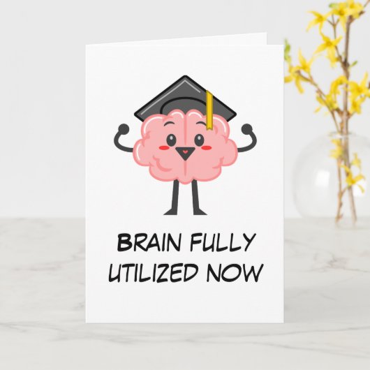 phdおもしろい卒業カード カード (黄色い花)