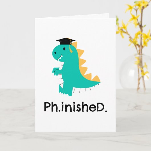 phdおもしろい卒業カード カード (黄色い花)