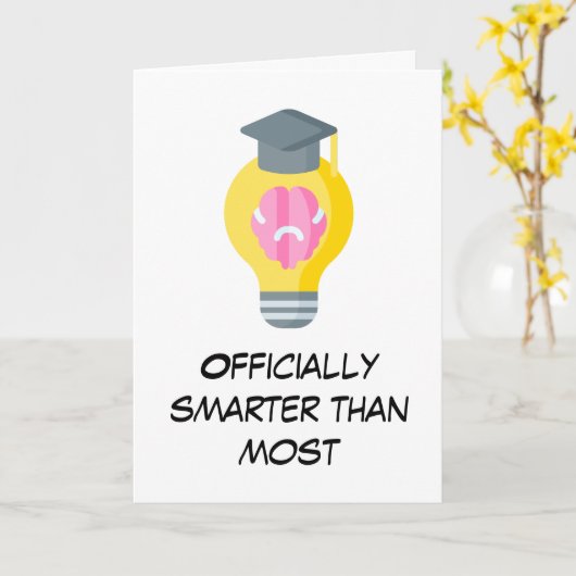 phdおもしろい卒業カード カード (黄色い花)