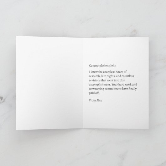 phdおもしろい卒業カード カード (内部)