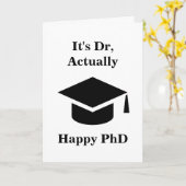 phdおもしろい卒業カード カード (黄色い花)