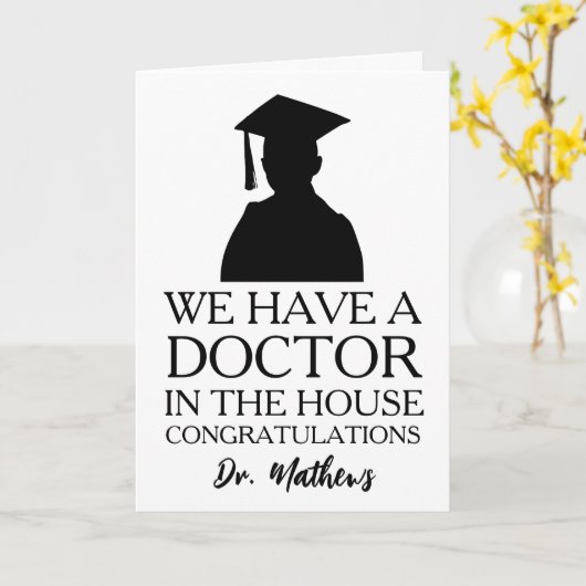 phdおもしろい卒業カード カード (黄色い花)