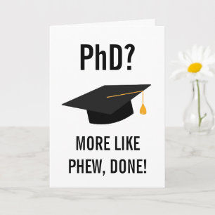 phdおもしろい卒業カード カード