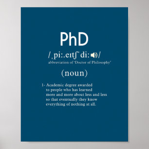 phdおもしろい定義の垂直 ポスター