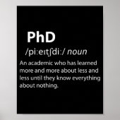 PhDおもしろ辞書の定義博士課程の学生 ポスター (正面)