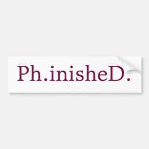 PhDのバンパーステッカー バンパーステッカー