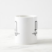 PhDの卒業式の名前 コーヒーマグカップ (中央)