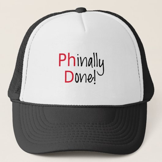 、PhDの卒業生される、Phinally卒業のギフト キャップ (正面)