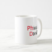 、PhDの卒業生される、Phinally卒業のギフト コーヒーマグカップ (正面右)