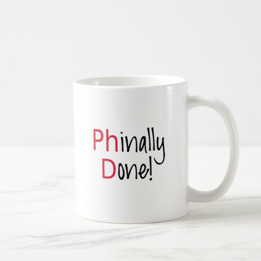 、PhDの卒業生される、Phinally卒業のギフト コーヒーマグカップ (右)