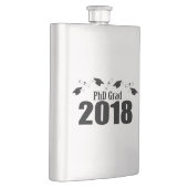 PhDの卒業生2018の帽子および免状(黒) フラスク (右)