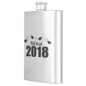PhDの卒業生2018の帽子および免状(黒) フラスク (左)