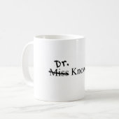 PhDの女性の卒業、Know-It-All Mug先生 コーヒーマグカップ (正面左)