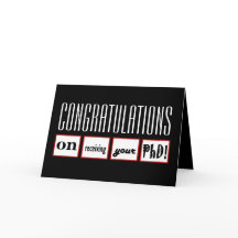 PhDの程度の名前をカスタムするのお祝い