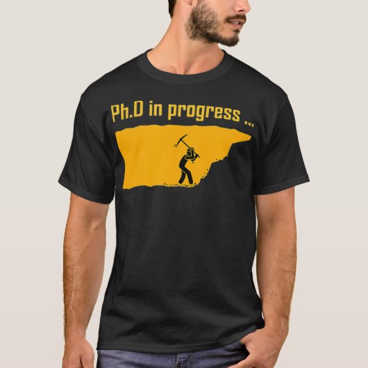 PhDの進行中(_3) Tシャツ (正面)