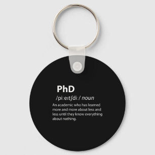 PhDをひねった辞書の定義 博士課程の学生 キーホルダー