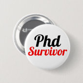 Phdサバイバータイポグラフィ赤黒 缶バッジ (正面&裏面)