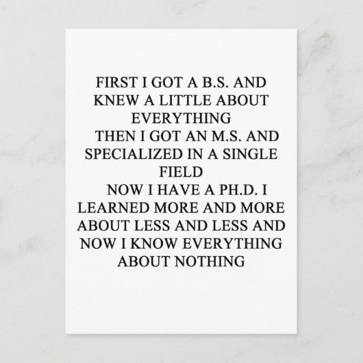 PHDジョーク ポストカード (正面)