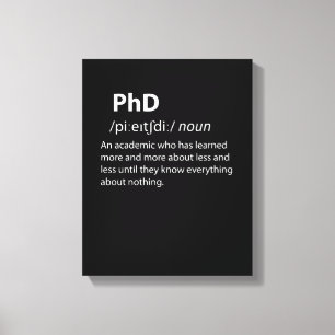 PhDディクおもしろいショナリ定義 キャンバスプリント