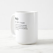 PhDディクおもしろいショナリ定義 コーヒーマグカップ (正面左)