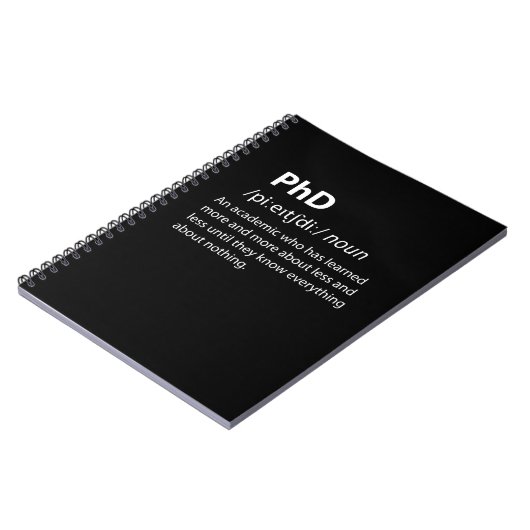 PhDディクおもしろいショナリ定義 ノートブック (左側)