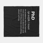 PhDディクおもしろいショナリ定義 フリースブランケット (正面(横))
