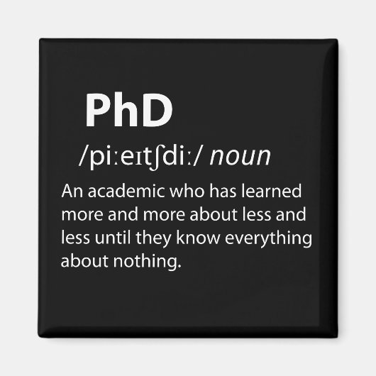 PhDディクおもしろいショナリ定義 マグネット (正面)