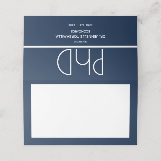 PhDディグジュエリーパーティーブルー座席表 プレイスカード (外部開封)