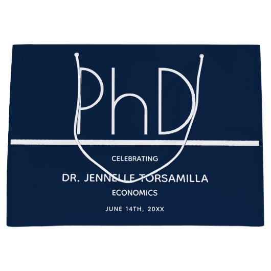 PhDディグブルーエクセージションパーティーラージ抱き枕 ラージペーパーバッグ (正面)