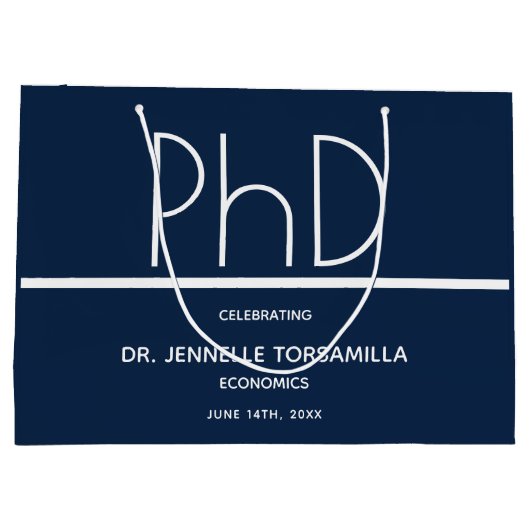 PhDディグブルーエクセージションパーティーラージ抱き枕 ラージペーパーバッグ (裏面)