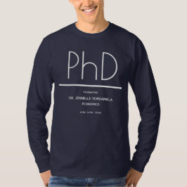 PhDディグブルーディスタンスパーティー長袖 Tシャツ