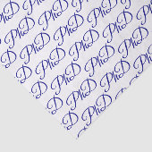 PhDディグホワイトブルー卒業お祝い 薄葉紙 (詳細)