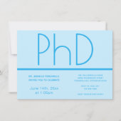 PhDディグライトブルー卒業パーティー 招待状 (正面)