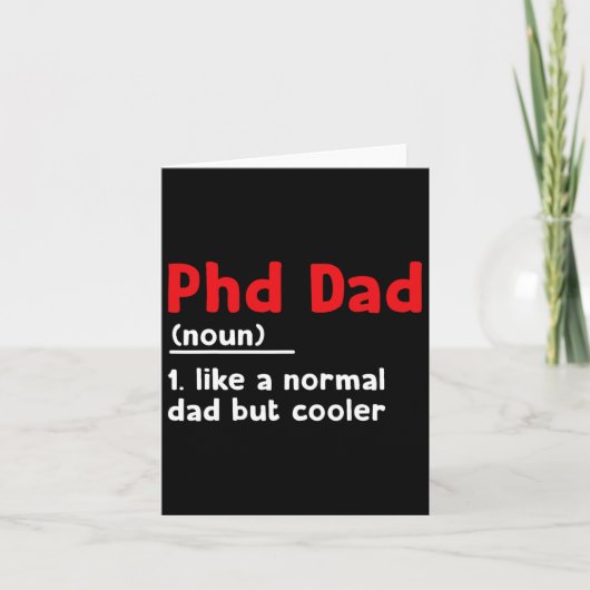 Phdパパ定義皮肉おもしろいな卒業のファス カード (正面)