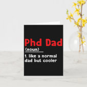 Phdパパ定義皮肉おもしろいな卒業のファス カード (黄色い花)