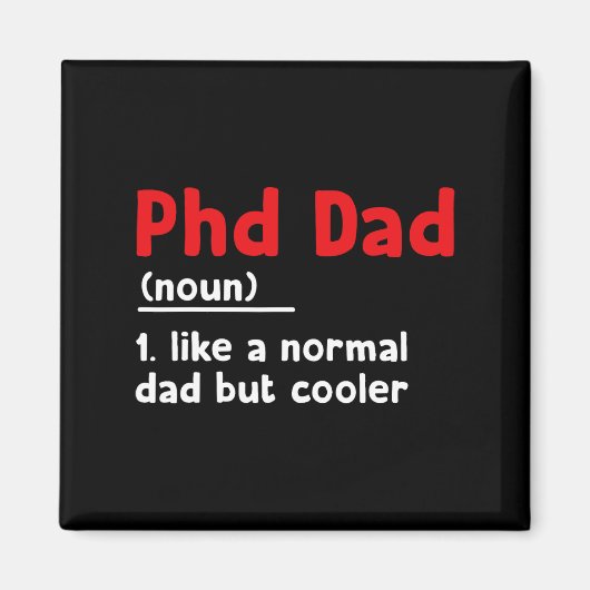 Phdパパ定義皮肉おもしろいな卒業のファス マグネット (正面)