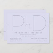 PhDモダン卒業招待状 招待状 (正面/裏面)