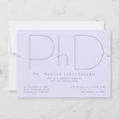 PhDモダン卒業招待状 招待状 (正面)