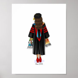 PhDラテンアメリカ系女性カスタム学年 ポスター