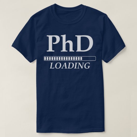 PhDロードおもしろい大学生 Tシャツ (デザイン正面)