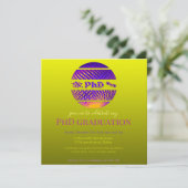 Phd卒業お祝い招待カード 招待状 (スタンド正面)