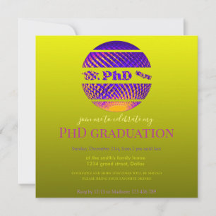 Phd卒業お祝い招待カード 招待状