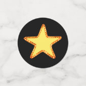 PhD卒業の星を白黒紙吹雪 コンフェッティ (スモール正面)